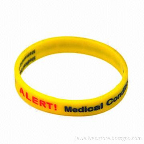 Children's silicone printed bangles, multicolor